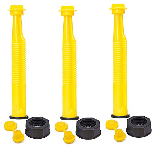 ORANDESIGNE 3 Sets Replacement Gas Can Spouts Nozzle Gasket Fuel Can Spout Kit with Gasket Stopper Cap Compatible for RotopaX Scepter Gas Diesel Can Water Container