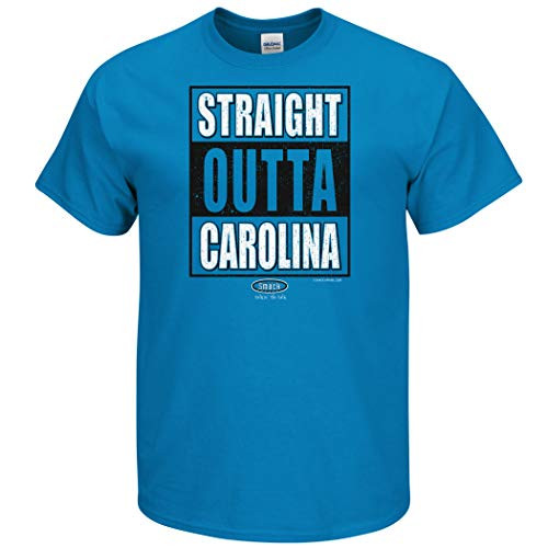 Carolina Football Fans_ Straight Outta Carolina T-Shirt Sm-5X Sapphire Short Sleeve Small