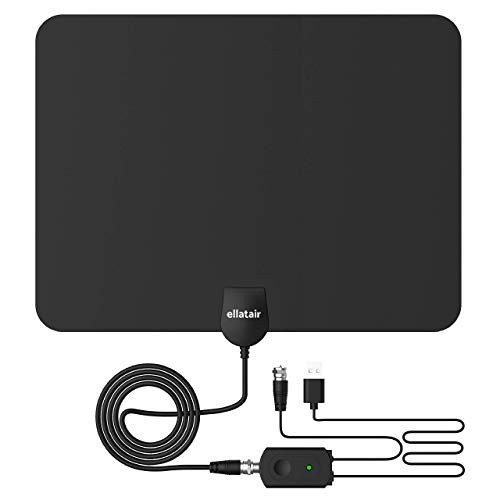 Amplified HD Digital TV Antenna 80-120 Miles Long-Range Reception Support 4K 1080p Indoor TV Digital HD Antenna Freeview Life Local Channels All Type Television Switch Amplifier Signal Booster 4