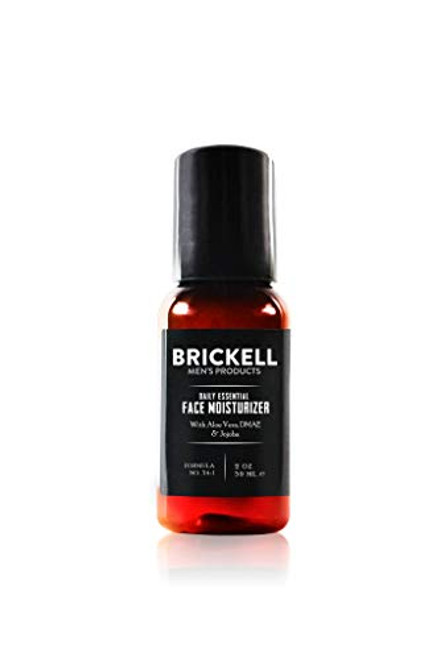 Brickell Mens Daily Essential Face Moisturizer for Men Natural and Organic Fast-Absorbing Face Lotion with Hyaluronic Acid Green Tea and Jojoba 2 Ounce Scented