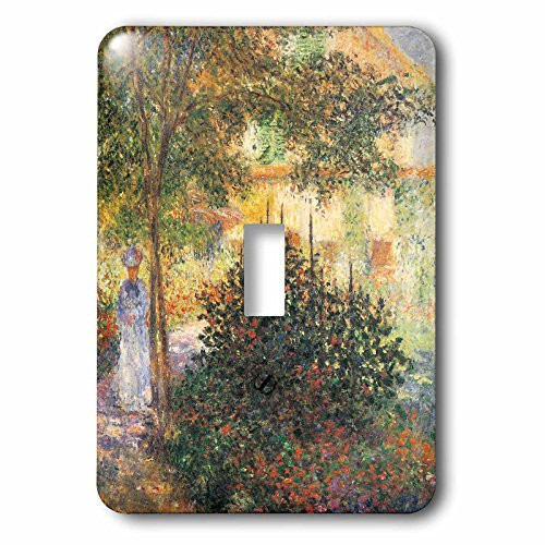 3dRose lsp-126591-1 Camille In The Garden Of The House In Argenteuil By Claude Monet Single Toggle Switch