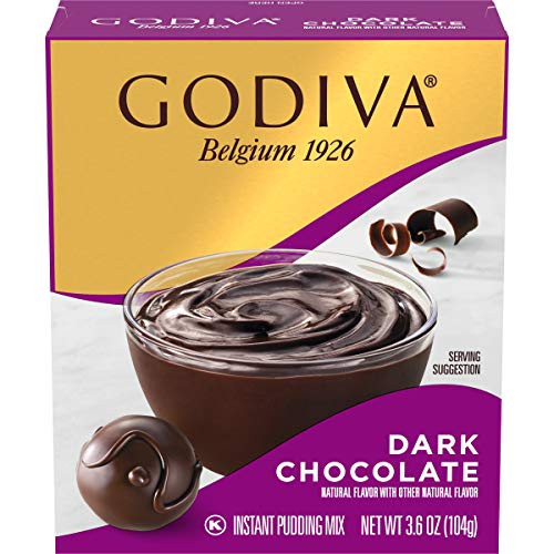 Godiva Dark Chocolate Instant Pudding Mix 3_7 oz Boxes Pack of 14