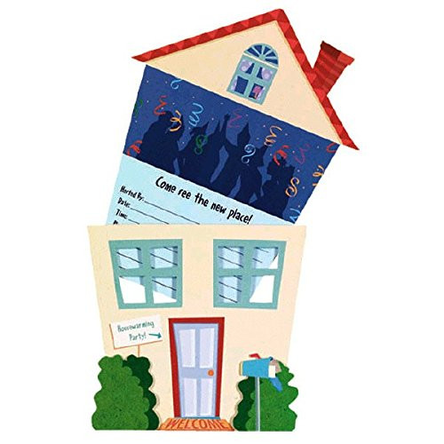 amscan Housewarming Jumbo Party Invitation Card 8 Piece Multicolor 9_3 X 6_1