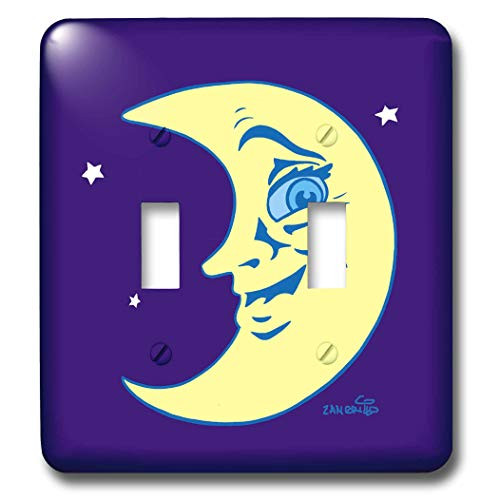 3dRose lsp-2838-2 Moon Art Double Toggle Switch