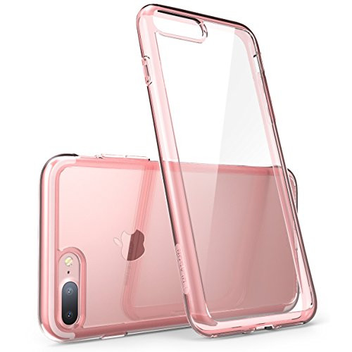 iPhone 7 Plus Case, iPhone 8 Plus Case [Scratch Resistant] i-Blason Clear [Halo Series] for Apple iPhone 7 Plus/Apple iPhone 8 Plus Cover (Clear/Rose Gold)