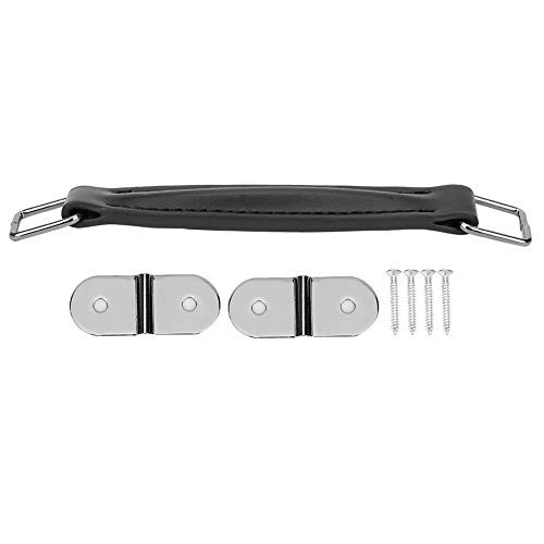 Guitar Amplifier Handle PU Leather Internal Steel Leather Style Replacement Strap Handle Amp Handle Strap for Guitar Amplifiers Speaker black