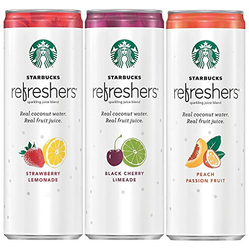 Starbucks Refreshers with Coconut Water 3 Flavor Variety Pack 12 fl Oz_ Cans 12 Pack