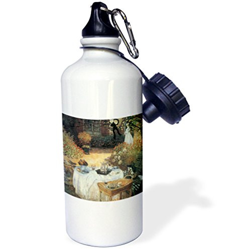3dRose Le Dejeuner by Claude Monet 1873 Luncheon in the Garden Sports Water Bottle 21 oz White 3dRose Le Dejeuner by Claude Monet 1873 Luncheon in the Garden Sports Water Bottle 21 oz White