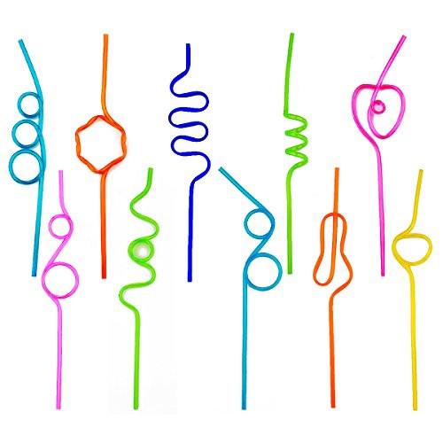 Crazy Loop Straws, (Pack of 50) Homono Crazy Silly Colorful Reusable Drinking Straws Mega Pack BPA and PFOA Free Crazy Loop Straws, (Pack of 50) Homono Crazy Silly Colorful Reusable Drinking Straws Mega Pack BPA and PFOA Free