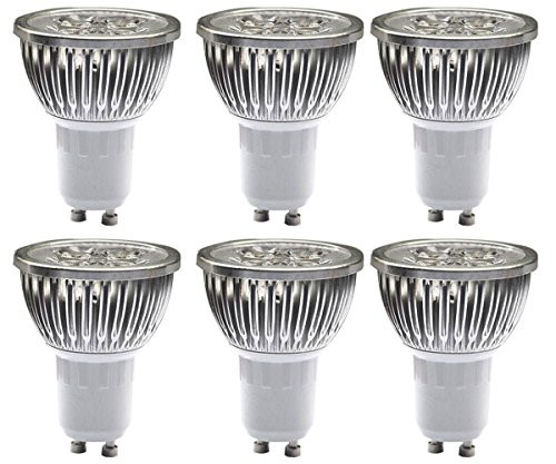 MODOAO 5W GU10 LED Bulbs Dimmable Spot Light BulbRecessed Lighting110 Volts 30 Degree Beam Angle 50W Halogen Bulbs Equivalent500LM6000K Cool White 6 Pack