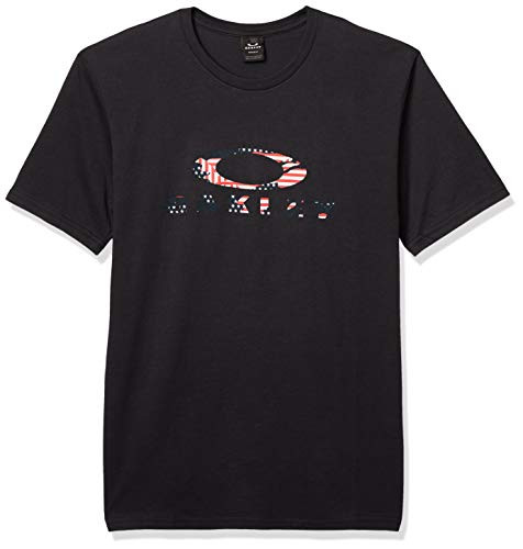 Oakley Mens USA Flag Ellipse Ss Tee Blackout XS