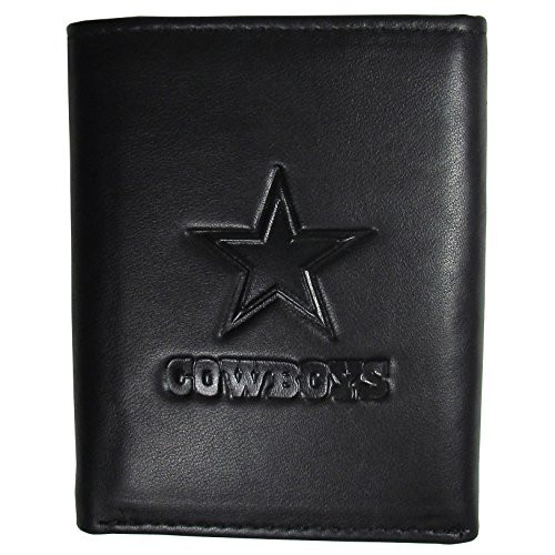 NFL Siskiyou Sports Mens Dallas Cowboys Embossed Leather Tri-fold Wallet One Size Black NFL Siskiyou Sports Mens Dallas Cowboys Embossed Leather Tri-fold Wallet One Size Black