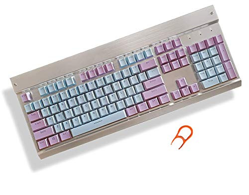 Better Livin 104 Doubleshot PBT Keycaps for Mechanical Keyboard ANSI Layout OEM Profile Cherry MX keycaps Translucent Backlit Compatible Gaming Keyboard keycaps for 6187104 Keyboards