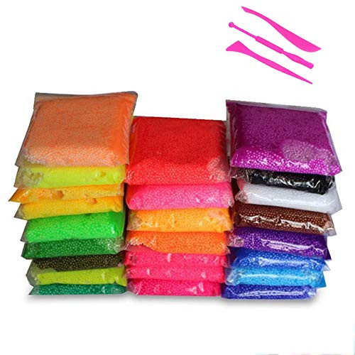 simuer Snow Slime Kit, 24 Pack Fluffy Floam Slime Snow Mud Modeling Clay Plasticine Kids Toy DIY Gift 24 Colors