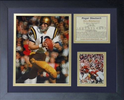 Roger Staubach - Navy 11 x 14 Framed Photo Collage by Legends Never Die Inc_ Roger Staubach - Navy 11 x 14 Framed Photo Collage by Legends Never Die Inc_