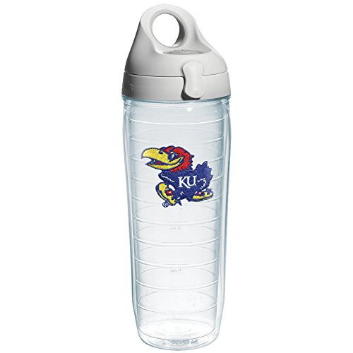 Tervis Kansas University Emblem Individual Water Bottle with Gray lid 24 oz Clear Tervis Kansas University Emblem Individual Water Bottle with Gray lid 24 oz Clear