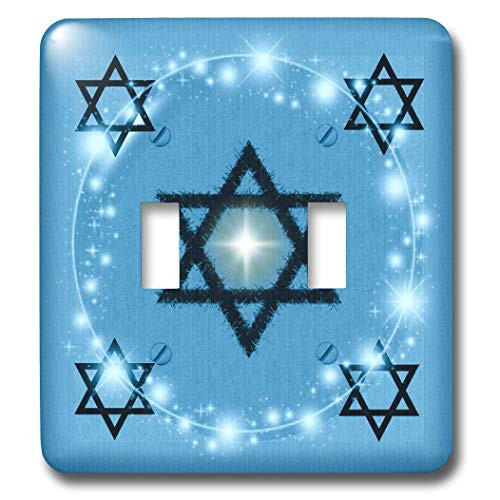 3dRose lsp-8339-2 Star of David Encircled Double Toggle Switch