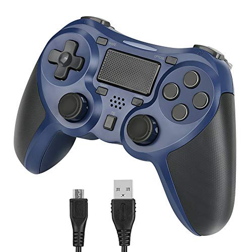 Allnice PS4 Controller Wireless Controller for Playstation 4 Dual Vibration Shock Controller Rechargeable Joystick Gamepad for PS 4 PS 4 Slim PS 4 Pro with Touch Pad Light Bar Blue