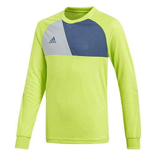 adidas Kids Assista 17 Goalkeeper Jersey Solar SlimeNight MarineLight Grey XX-Small