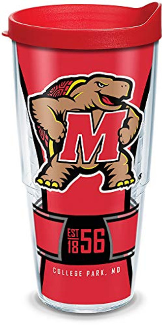 Tervis Maryland Terrapins Spirit Insulated Tumbler with Wrap and Red Travel Lid 24 oz Clear Tervis Maryland Terrapins Spirit Insulated Tumbler with Wrap and Red Travel Lid 24 oz Clear