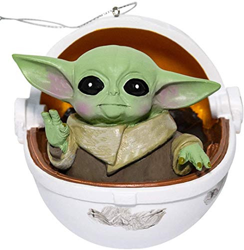 ZHB Star Wars The Mandalorian The Child in Hovering Pram The Child Collectible Toys for Christmas Ornament Gifts