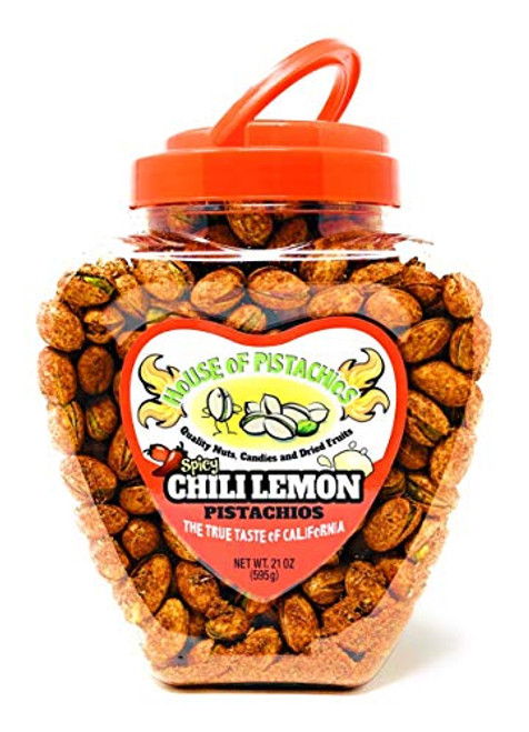 House of Pistachios Chili Lemon Pistachios - Real Flavor Family Recipe California Grown 21 Ounces House of Pistachios Chili Lemon Pistachios - Real Flavor Family Recipe California Grown 21 Ounces