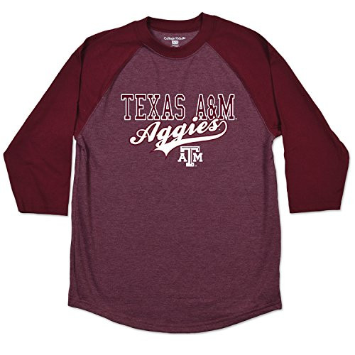 College Kids NCAA Texas A and M Aggies Youth Home Run Raglan Tee Size 14-16Large Maroon College Kids NCAA Texas A and M Aggies Youth Home Run Raglan Tee Size 14-16Large Maroon
