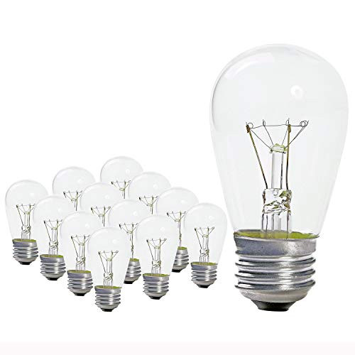 Feit String Light  and  Sign Replacement S14 Bulbs Incandescent 2700K Clear 24-pack
