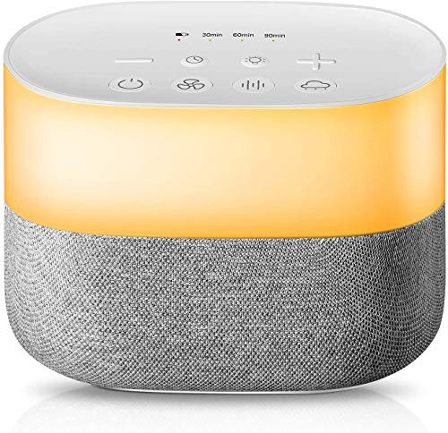 MVPower White Noise Machine Sleep Machine with Night Light for Kids and Adults 26 Soothing  and  Natural Sounds Sound Machine with Timer  and  Memory Function Travel Sound Machine for Home  and  Office