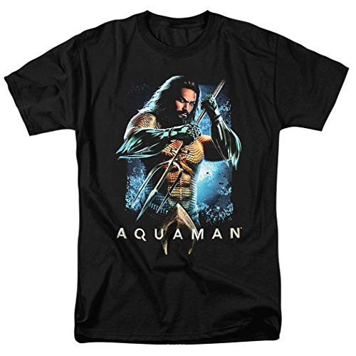 Aquaman Movie Jason Mamoa Trident T Shirt  and  Stickers Large