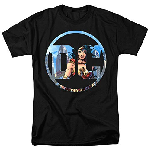 Wonder Woman DC Comics Logo T Shirt  and  Stickers Medium Black
