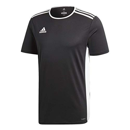adidas Mens Entrada 18 AEROREADY Primegreen Regular Fit Soccer Short Sleeve Jersey BlackWhite XX-Large