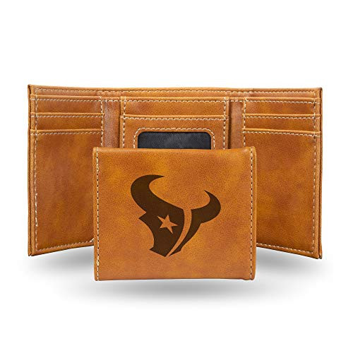 NFL Rico Industries Laser Engraved Trifold Wallet Houston Texans