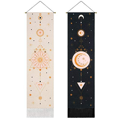 2 Pack Sun and Moon Tapestry Starry Sky Tapestry Celestial Tapestry Art Bohemian Tapestries Wall Hanging for Room BlackWhite 12_8 x 51_2 inches 2 Pack Sun and Moon Tapestry Starry Sky Tapestry Celestial Tapestry Art Bohemian Tapestries Wall Hanging for Room BlackWhite 12_8 x 51_2 inches