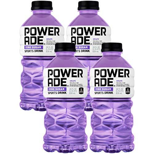 Powerade Zero Purple Grape Zero Calorie Sports Drink 28oz Bottle Pack of 4 Total of 112 Oz