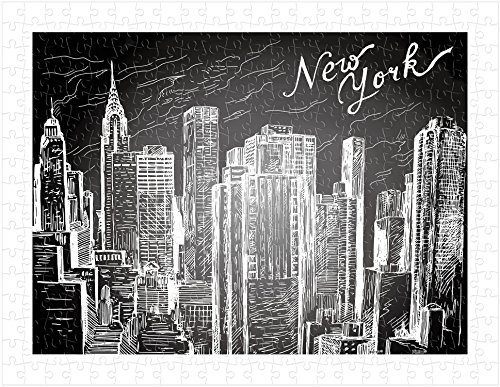 Pintoo - H1525 - Sketches - New York City - 300 Piece Plastic Puzzle
