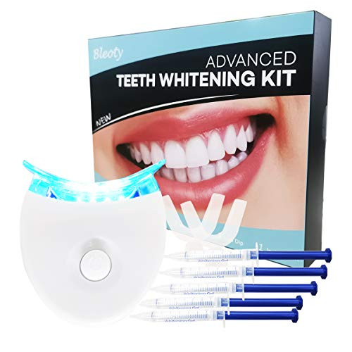 Bleoty Teeth Whitening Kit Teeth Whitening Gel with 5x LED Accelerator Light and Tray Teeth Whitener