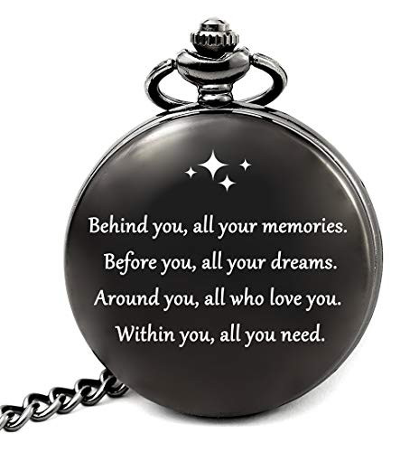 Graduation Gifts for Him College or High School Graduation Party Supplies Engraved Pocket Watch All Your Dreams