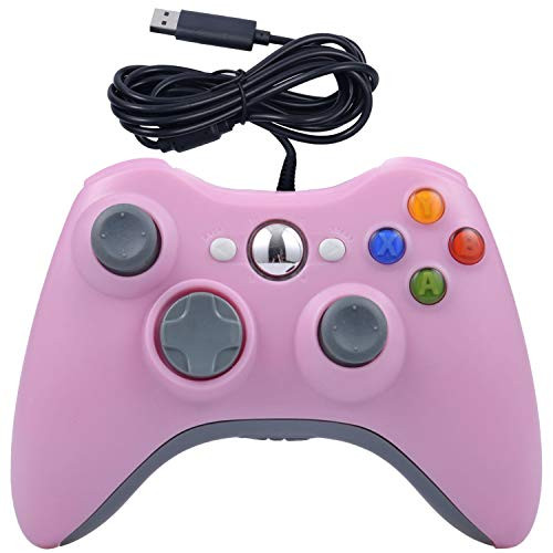 USB Wired Game Pad Controller for Xbox 360 Xbox 360 Slim Windows PC - Replacement USB Wired Gamepad Pink