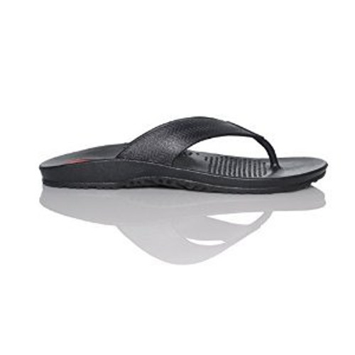 OKABASHI Mens Surf Flip Flops Black LL  Provide Arch Support  Great for Indoors Outdoors Beach Summer