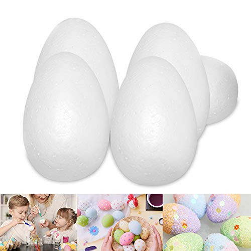 ACTENLY 12 Pcs Natural White Styrofoam Eggs Craft Egg Foam Handmade Balls Polystyrene Balls for Easter Eggs Decoration Arts and Craft Use - Size 5_51 Inches ACTENLY 12 Pcs Natural White Styrofoam Eggs Craft Egg Foam Handmade Balls Polystyrene Balls for Easter Eggs Decoration Arts and Craft Use - Size 5_51 Inches