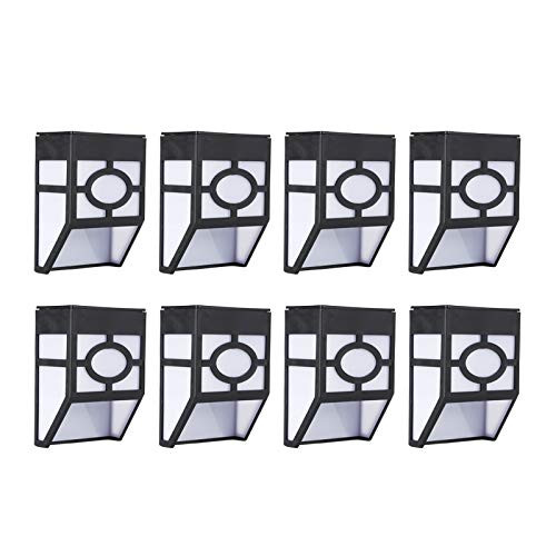 IKER Outdoor Wall Light Solar Fence Lights Led Waterproof Lighting for Deck Fence Patio Front Door Stair Landscape Yard and Driveway Path 8 Pack IKER Outdoor Wall Light Solar Fence Lights Led Waterproof Lighting for Deck Fence Patio Front Door Stair Landscape Yard and Driveway Path 8 Pack