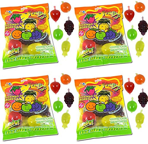 Din Don Fruitys JU-C Jelly Fruit Snacks Pack of 4