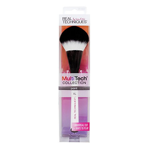 Real Techniques-MultiTech Point Large-Makeup Brush-For Blush, Detail, BB/CC Cream, Liquid, Cream, Loose or Pressed Powder Makeup