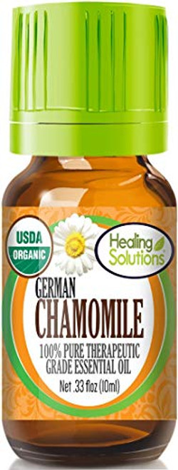 Organic Chamomile German Essential Oil 100 Pure - USDA Certified Organic Best Therapeutic Grade Essential Oil - 10ml