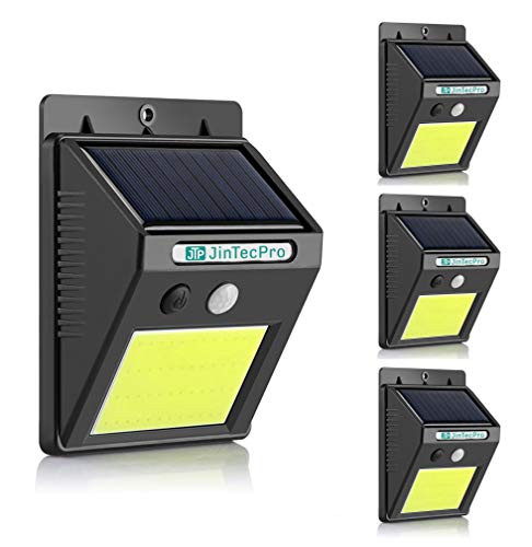 Solar Lights Outdoor 48 LED COB Solar Security Light PIR Motion Sensor Solar Powered Wall Night Lights Emergency Solar Wall Lamp IP65 Waterproof Outdoor Lights for Garden Patio Garage 4 Pack