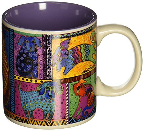 Laurel Burch Artistic Mug Collection, Dog Tails Patchwork