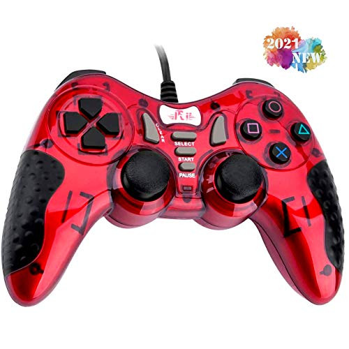 PC Wired Gaming Controller Gamepad with Dual- Joystick Vibration Motors 5 feet USB Cable Compatible with PC Windows PS3 Android TV Box Nintendo Switch