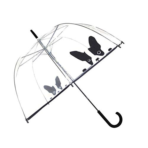 SMATI Stick Clear Bubble Umbrella - Auto Open - for Women and Kids The Enhanced Edition Dog