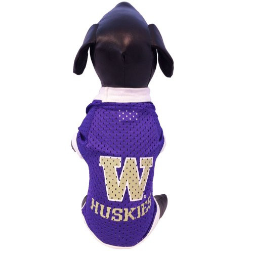 NCAA Washington Huskies Athletic Mesh Dog Jersey Team Color Large